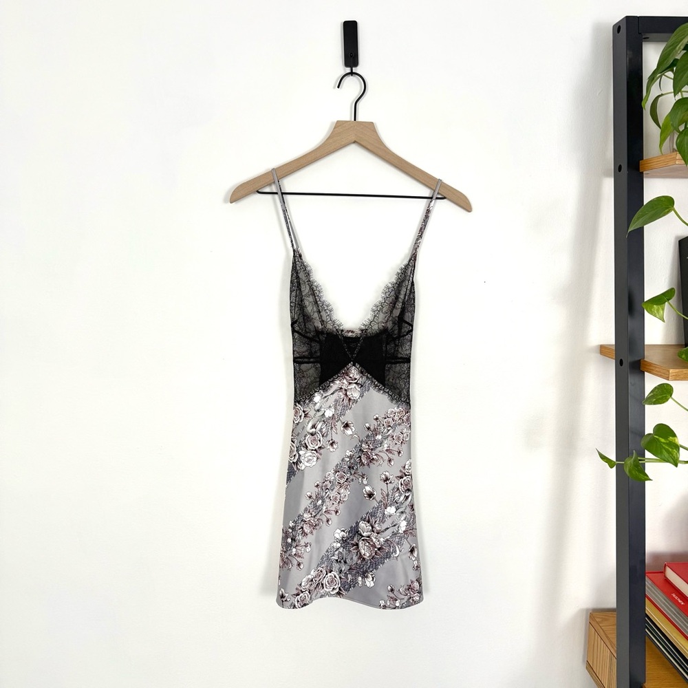 Victoria’s Secret lace floral satin slip size M